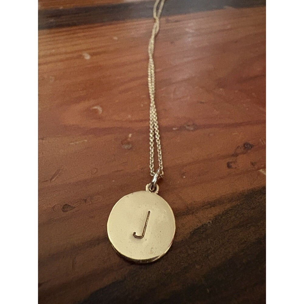 Kate Spade New York Gold Tone Drop Pendant Necklace Letter ‘J’ One In A Million